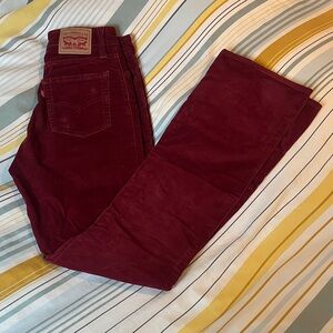 Levi's Burgundy Corduroy Trousers